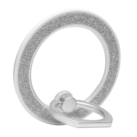 MagSafe Phone grip Holder Kickstand Phone Grip Finger Ring Grip White Glitter - Picture 3 of 7